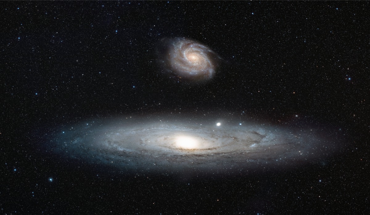 La galaxia de Andrómeda avanza en dirección de la Vía Láctea y un día chocará contra ella.