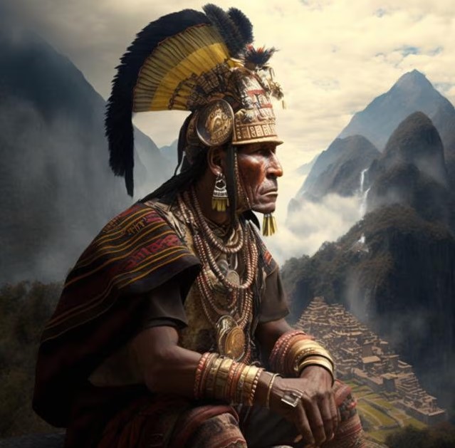 Atahualpa, con una mirada contemplativa.